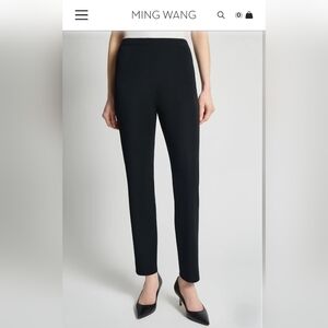 Ming Wang Womens Black Knit Pull-On Pants Sz 0X